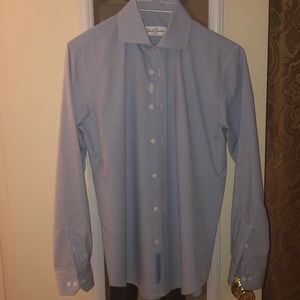 Robert Graham Blue Checked Shirt Size 15 1/2